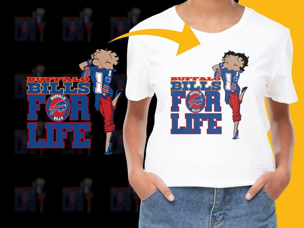 Buffalo Bills For Life Cartoon Print PNG File - Teepew