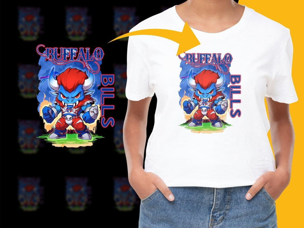 Buffalo Bills Graphic Tee Charging Bull PNG File - Teepew