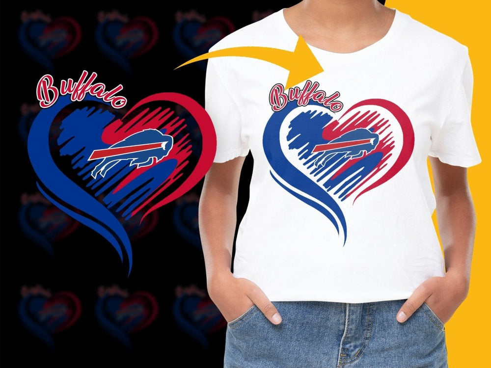 Buffalo Bills Heart Design PNG File - Teepew