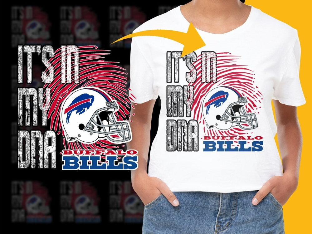 Buffalo Bills It's in My DNA Helmet PNG File - Teepew