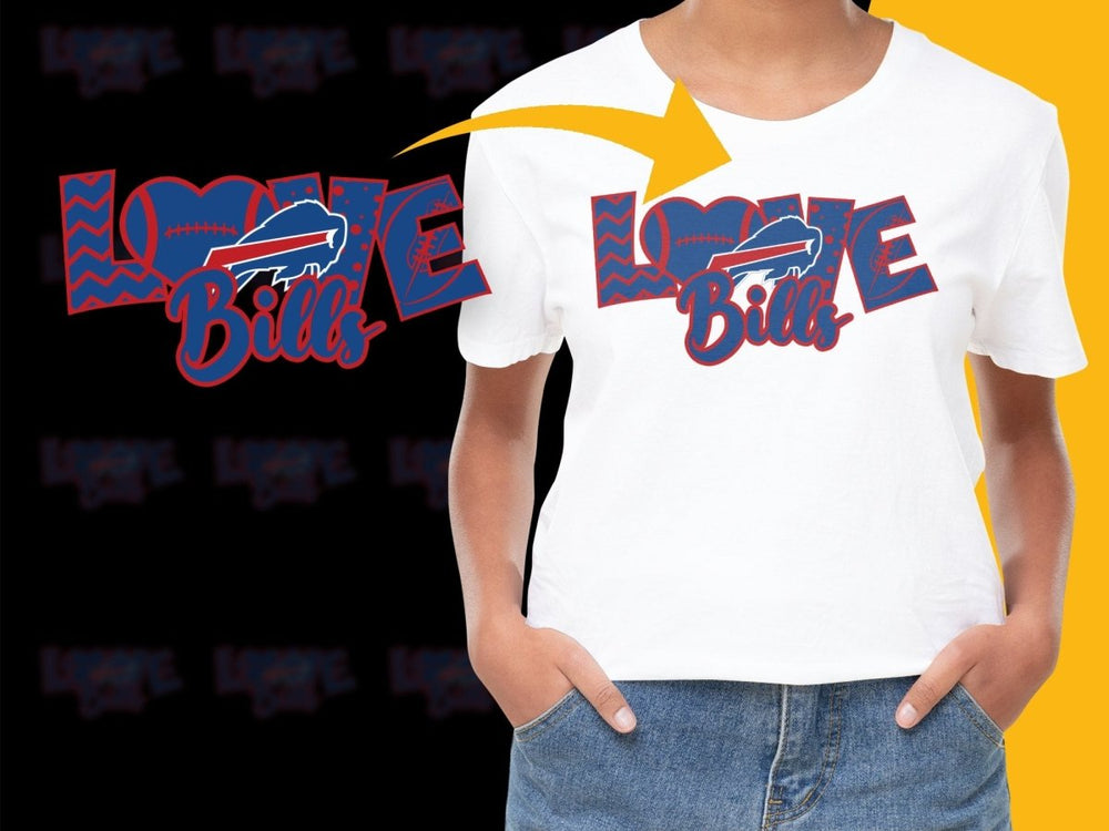 Buffalo Bills Love Design Graphic Print PNG File - Teepew
