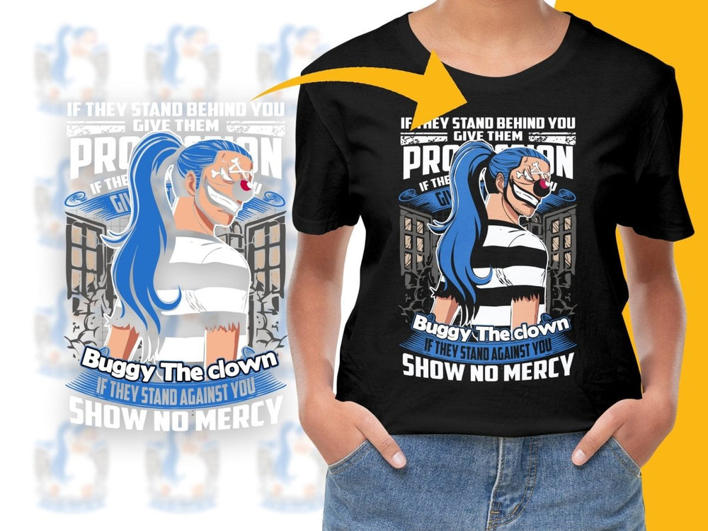 Buggy The Clown Stand Behind You Show No Mercy PNG File - Teepew