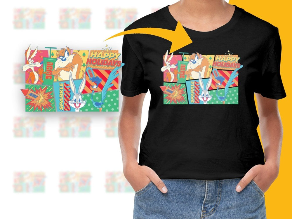Bugs Bunny and Daffy Duck Happy Holidays PNG File - Teepew