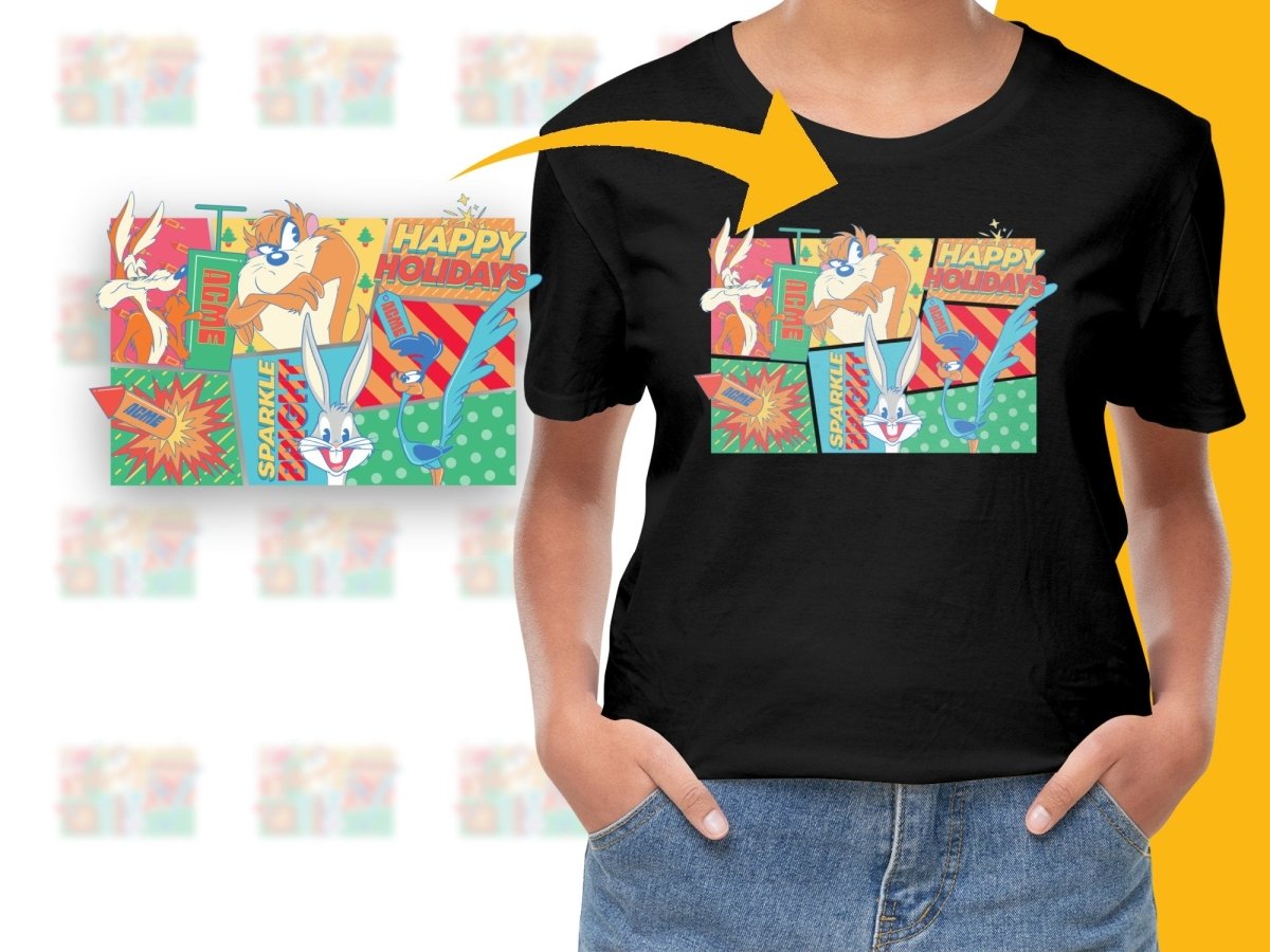 Bugs Bunny and Daffy Duck Happy Holidays PNG File - Teepew