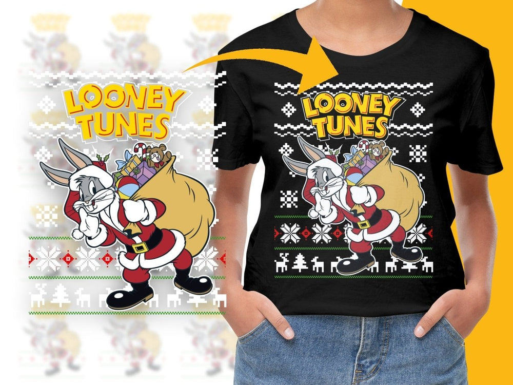 Bugs Bunny Christmas Looney Tunes PNG File - Teepew