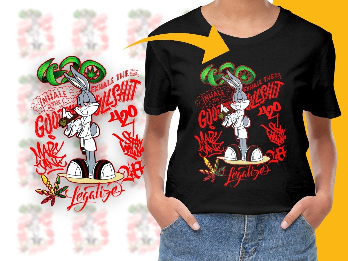 Bugs Bunny Exhale The Bullshit 420 Stay Wild PNG File - Teepew