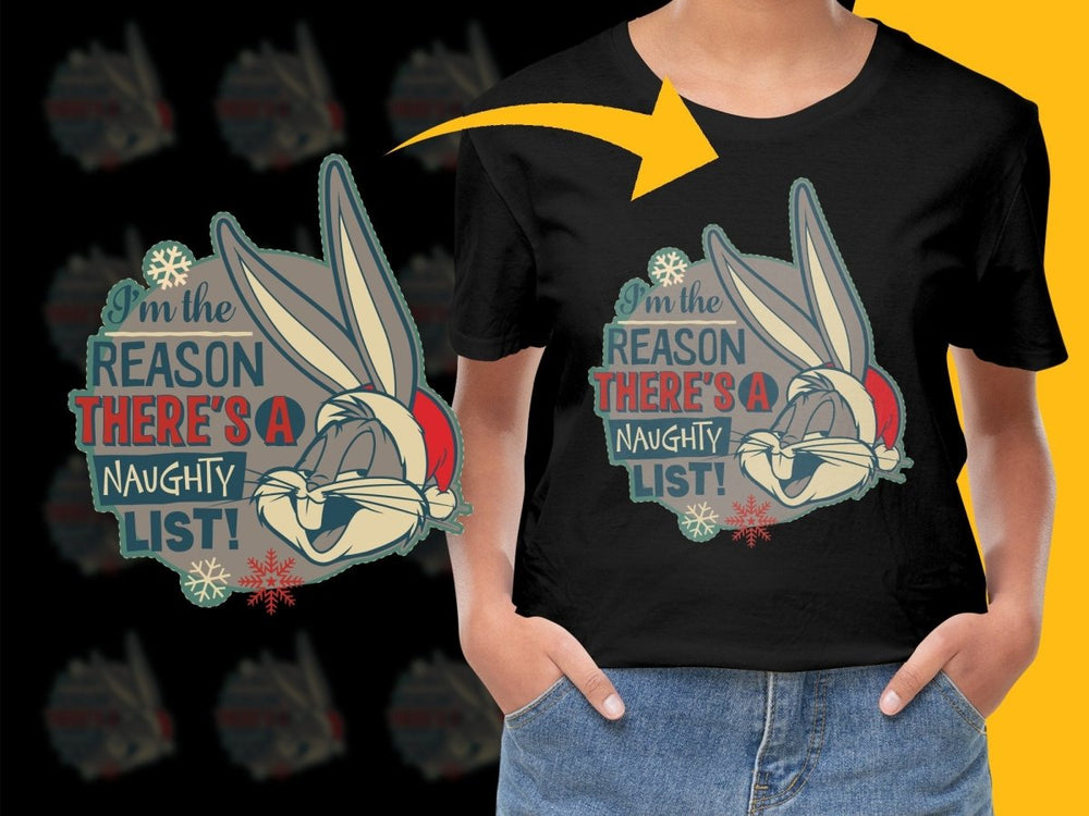 Bugs Bunny Naughty List Christmas PNG File - Teepew