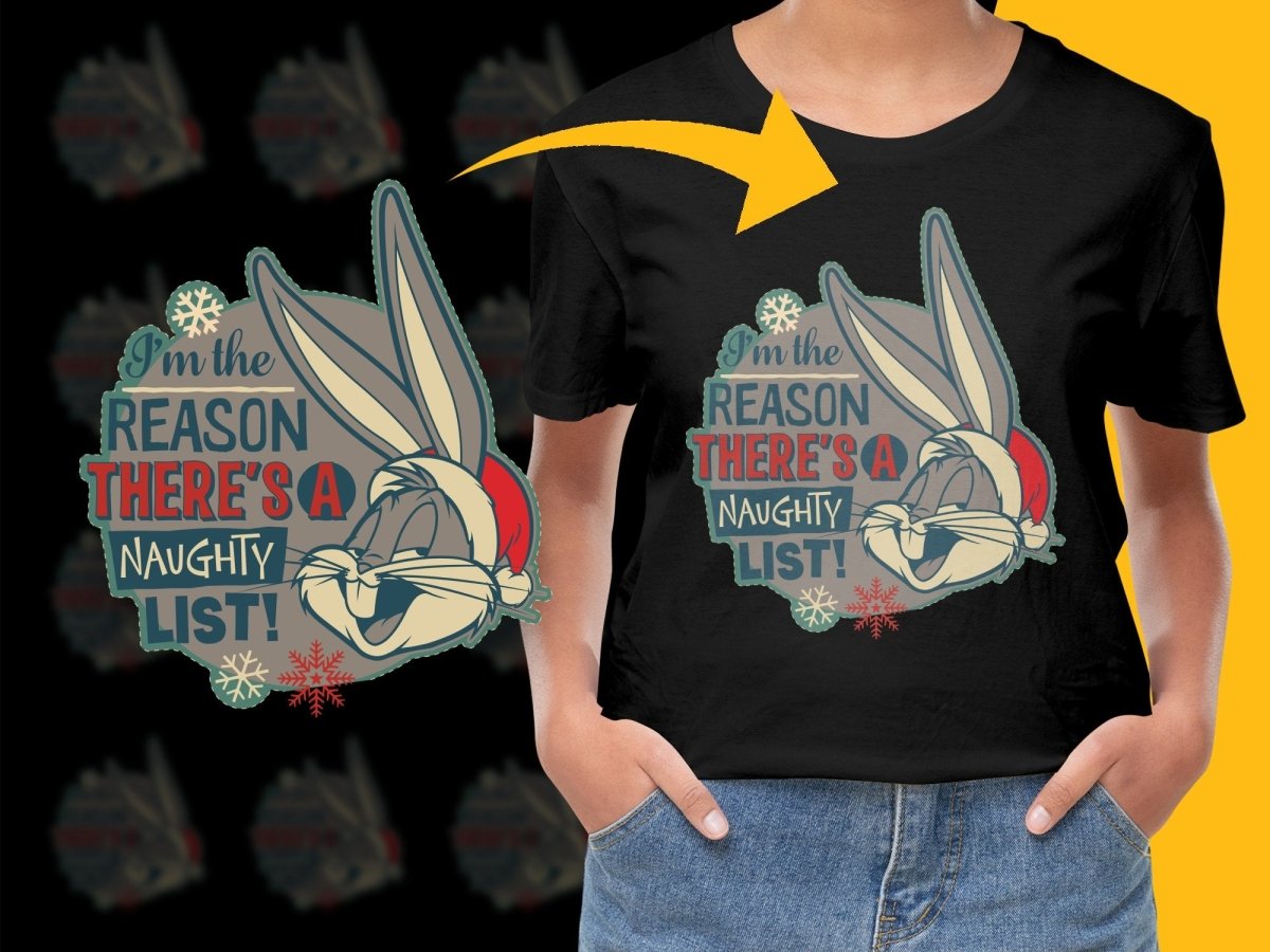 Bugs Bunny Naughty List Christmas PNG File - Teepew