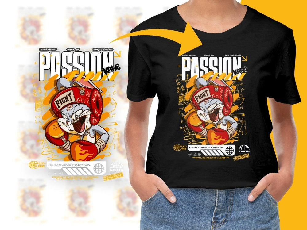 Bugs Bunny Passion Boxing Illustrated PNG File - Teepew