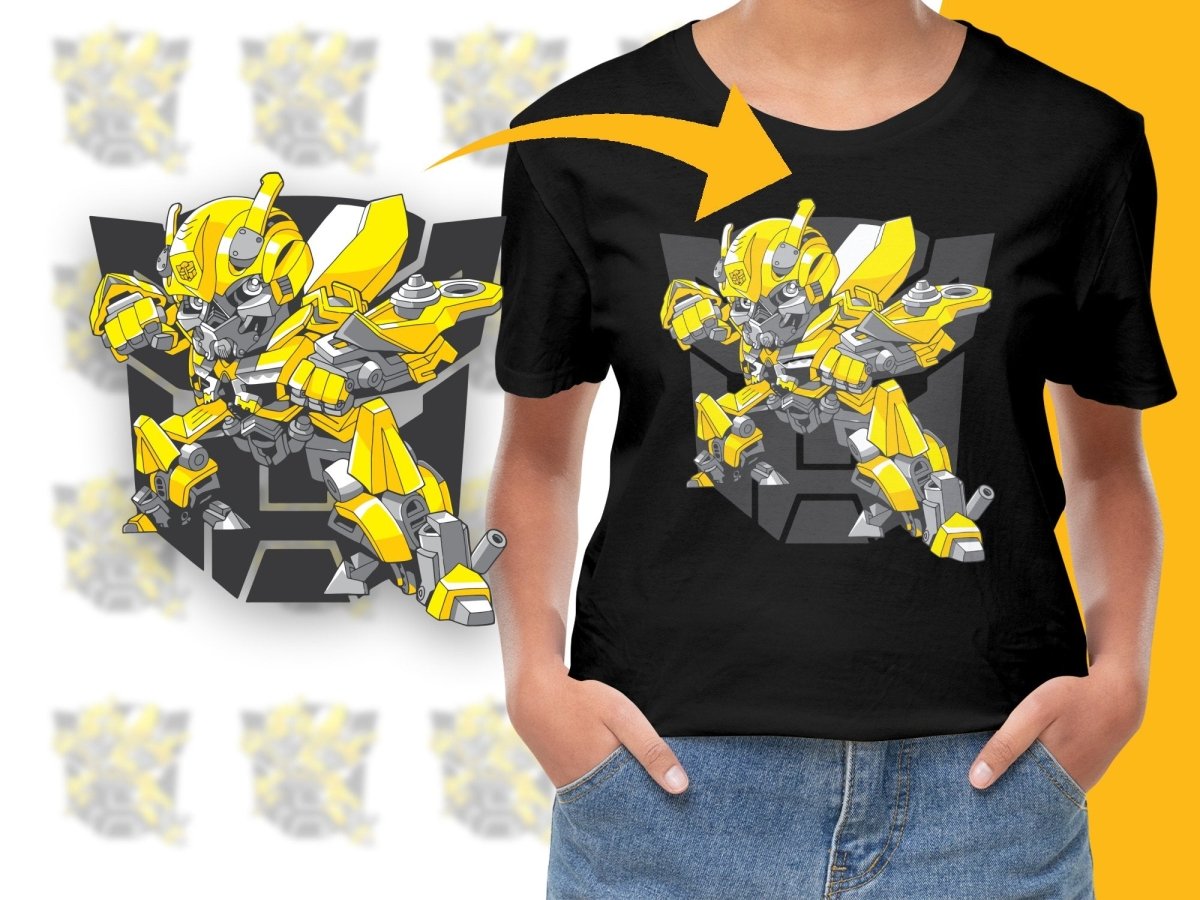 Bumblebee Robot Graphic Design Printed PNG File - Teepew
