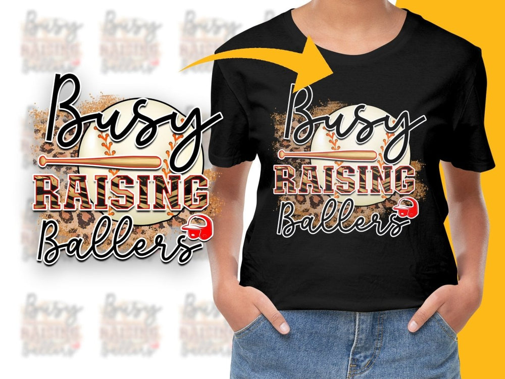 Busy Raising Ballers Baseball Themed Graphic PNG File - Teepew