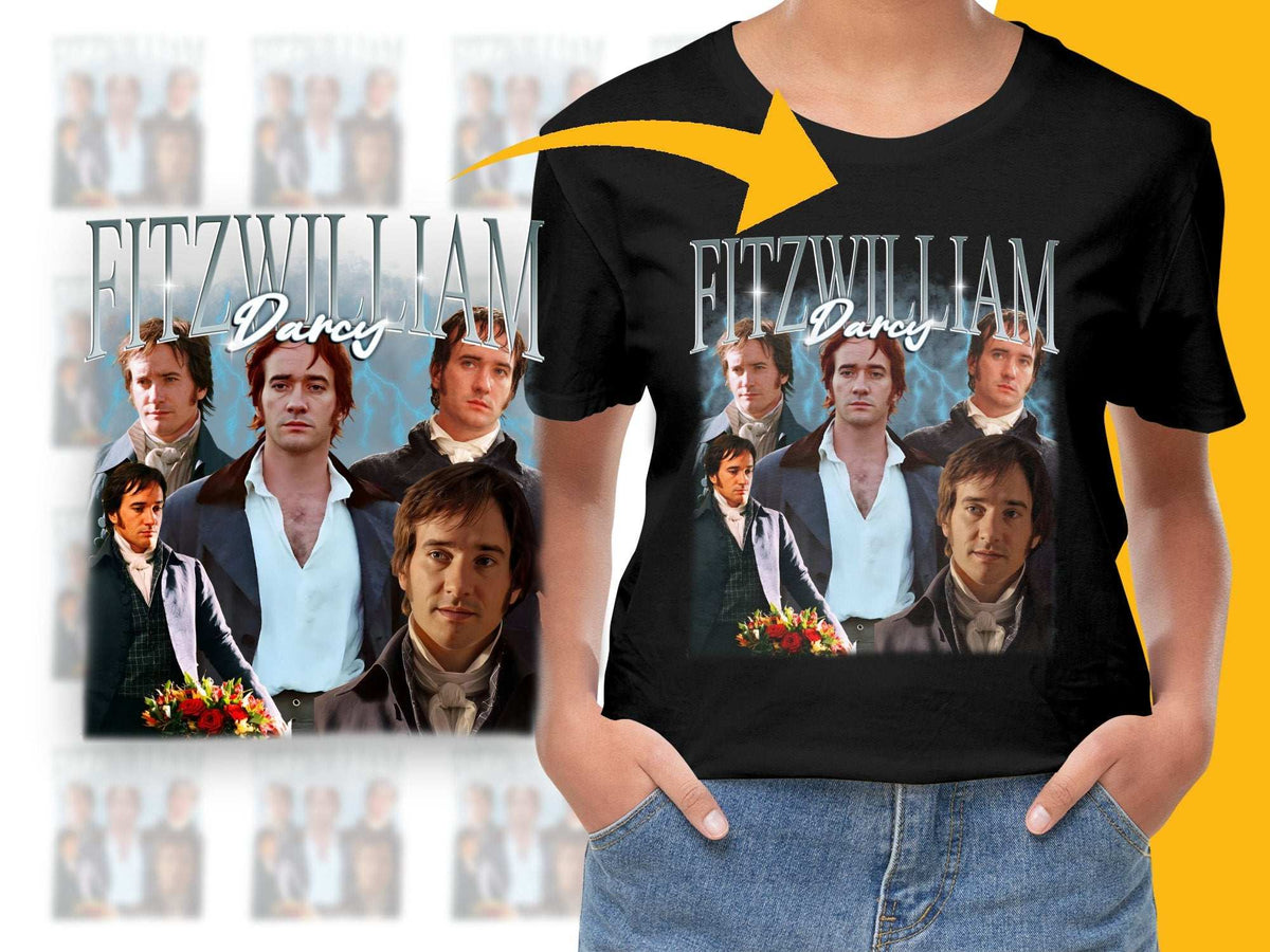 Fitzwilliam Darcy Pride and Prejudice T-Shirt, Jane Austen Fan Gift, Vintage Literary Clothing, Book Lover Tee, Classic Novel Apparel