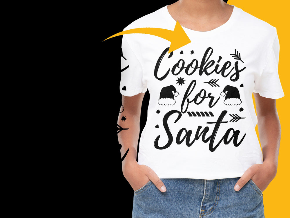 Cookies for Santa Christmas T-Shirt, Festive Holiday Graphic Tee, Unisex Winter Apparel, Casual Xmas Gift Idea