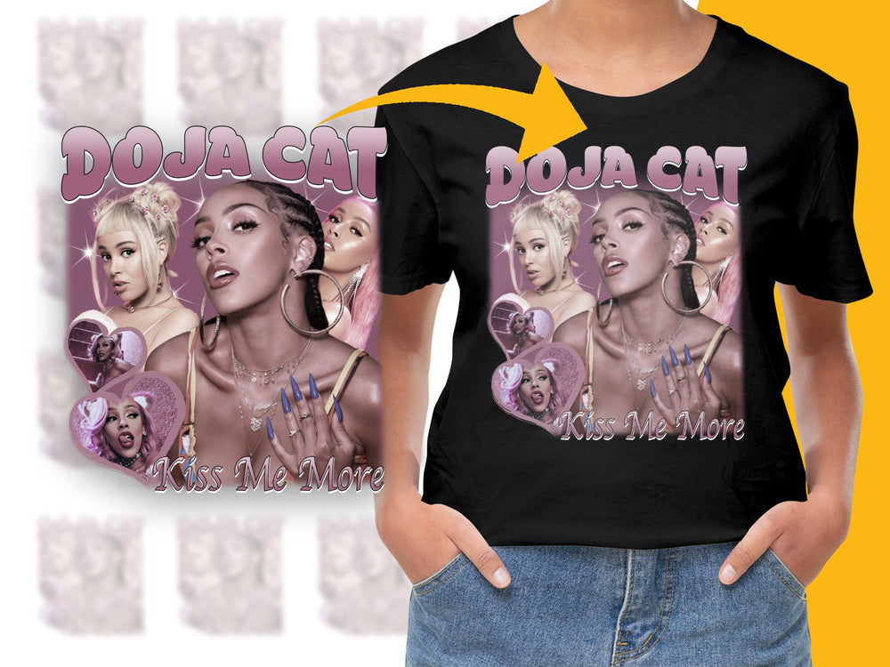 Doja Cat Kiss Me More Inspired Graphic T-Shirt, Pop Music Fan Merch, Trendy Artist Tee