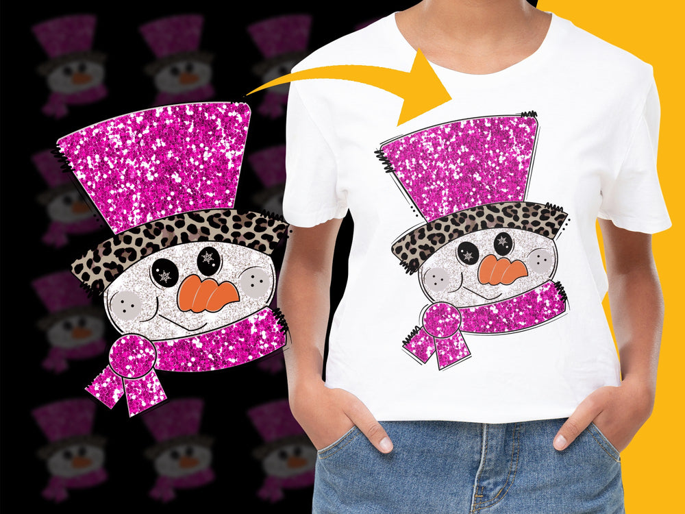 Kids Sparkly Pink Top Hat T-Shirt, Cute Animal Graphic Tee, Glitter Design, Trendy Children's Fashion, Casual Wear, Unisex Kids Clothing