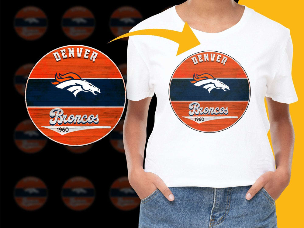 Denver Broncos T-Shirt, Vintage Logo, 1960 Fan Apparel, Unisex Sports Tee, Football Team Shirt, Retro Style, Casual Wear