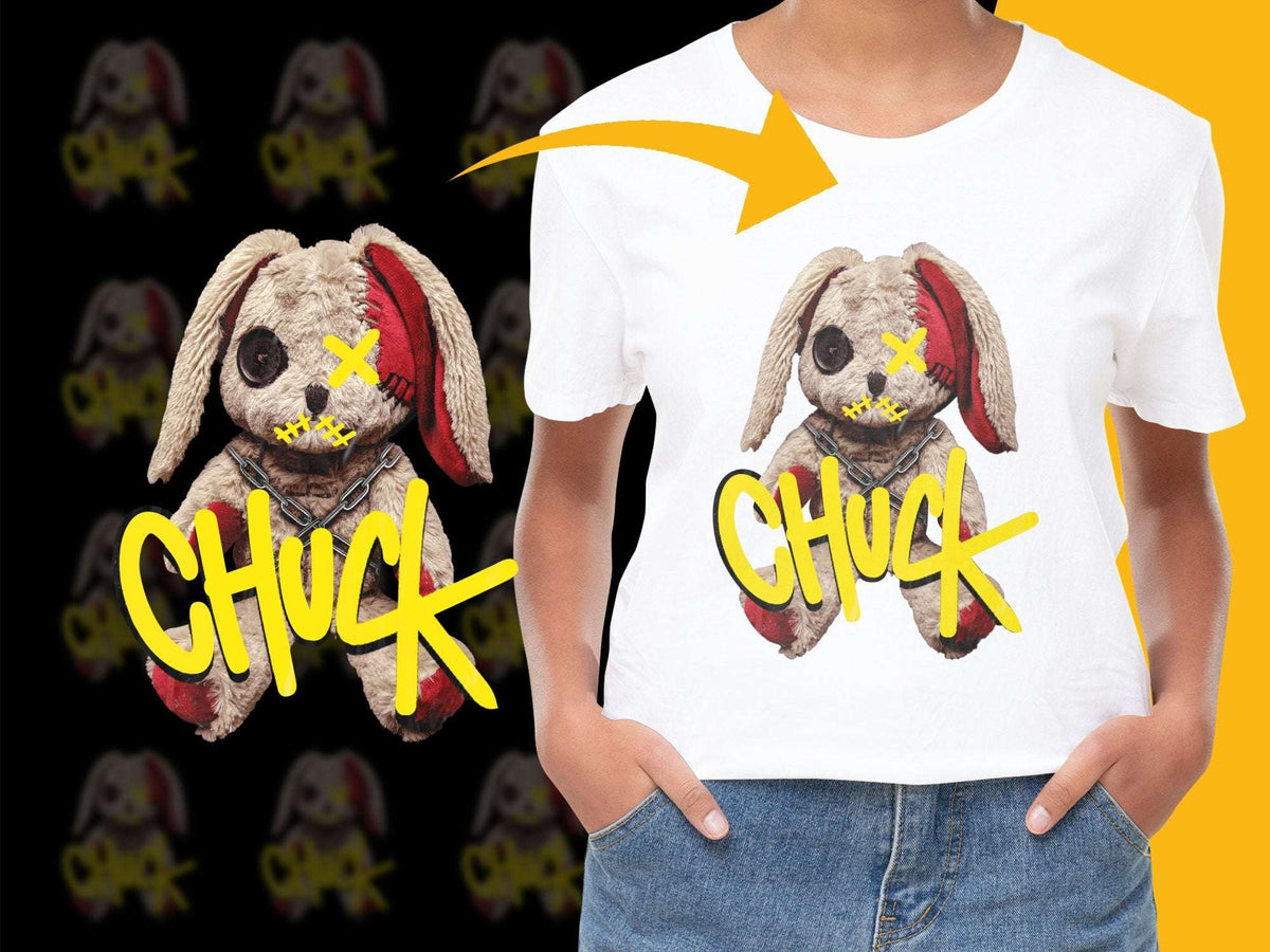 Kids Chuck Bunny Graphic T-Shirt, Cute Rabbit Tee, Colorful Cartoon Animal Shirt, Trendy Children's Clothing