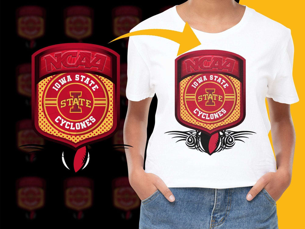 Iowa State Cyclones NCAA Logo T-Shirt, College Sports Fan Apparel, Red Graphic Tee