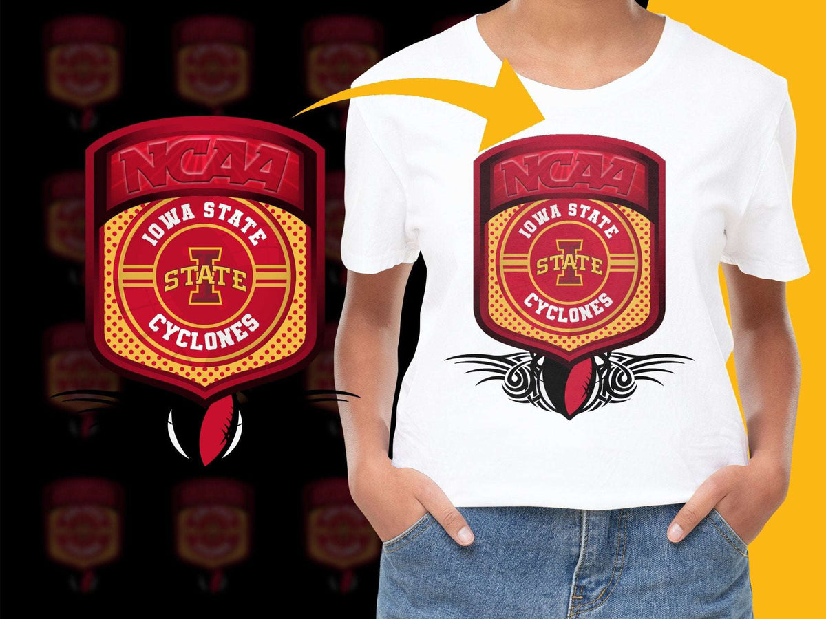 Iowa State Cyclones NCAA Logo T-Shirt, College Sports Fan Apparel, Red Graphic Tee