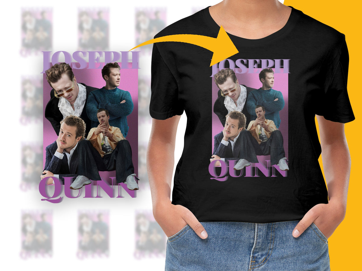 Joseph Quinn Graphic T-Shirt, Unisex Pop Culture Fan Tee, Vintage Style Actor Shirt, Casual Wear Cotton Top