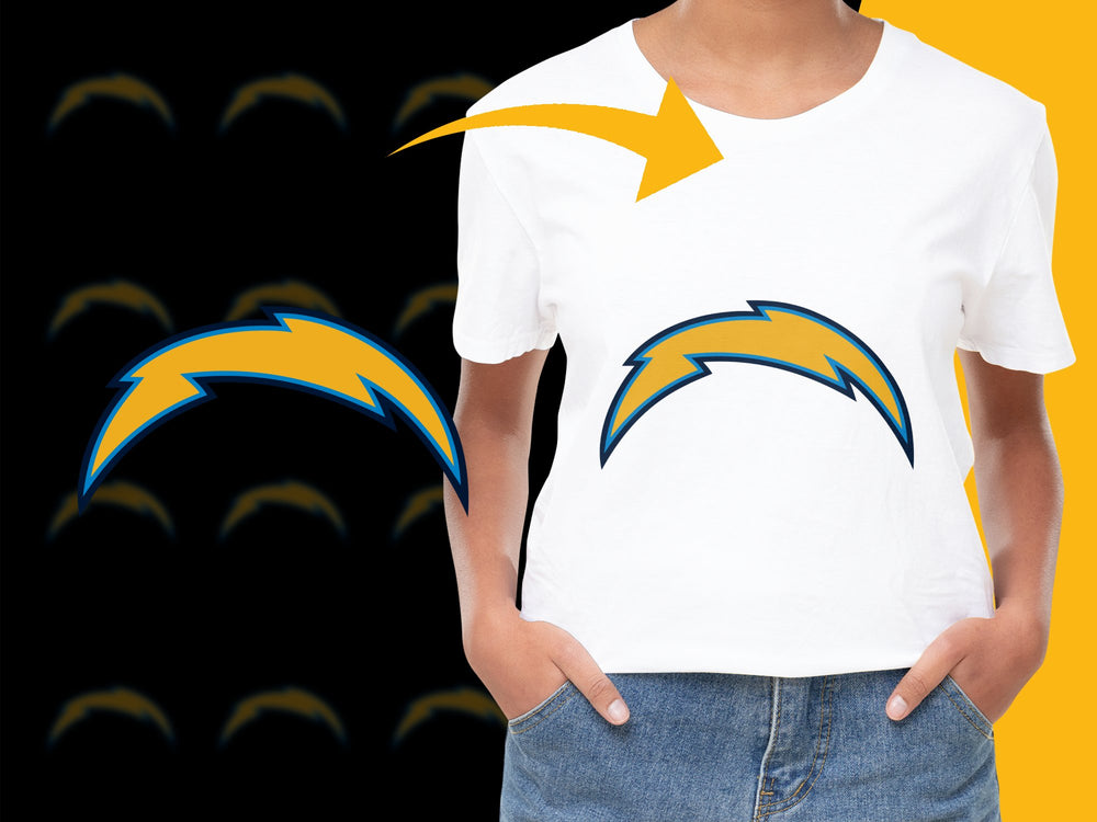 Youth White T-Shirt with Blue and Yellow Lightning Bolt Graphic, Casual Sporty Tee