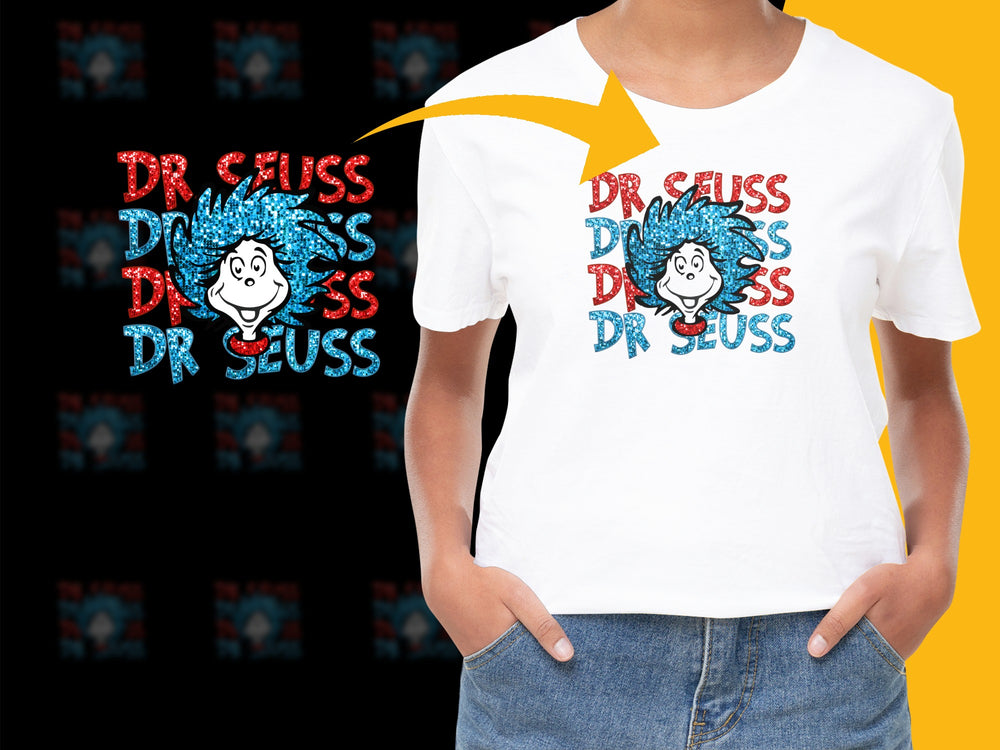 Dr. Seuss Inspired Kids T-Shirt, Cat in the Hat Graphic Tee, Colorful Children’s Casual Wear