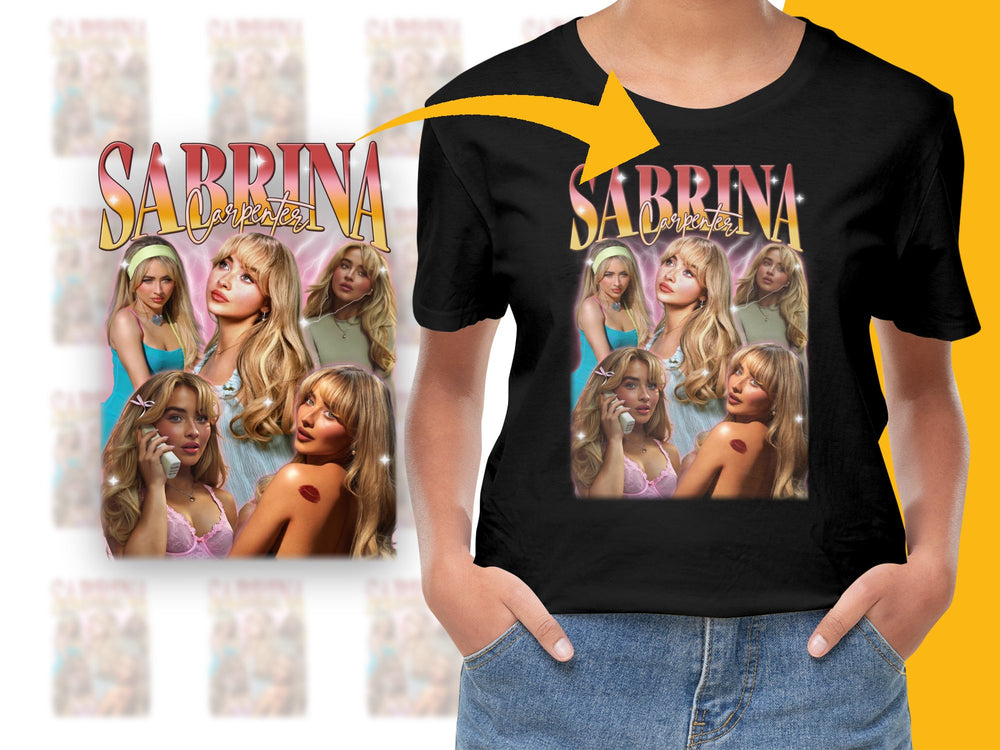 Sabrina Carpenter Inspired Graphic T-Shirt, Vintage Style Pop Singer Tee, Fan Merch, Casual Fashion Top