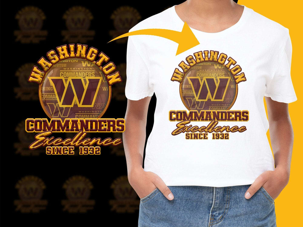 Washington Commanders T-Shirt, Excellence Since 1932, NFL Football Fan Apparel, Casual Sports Tee