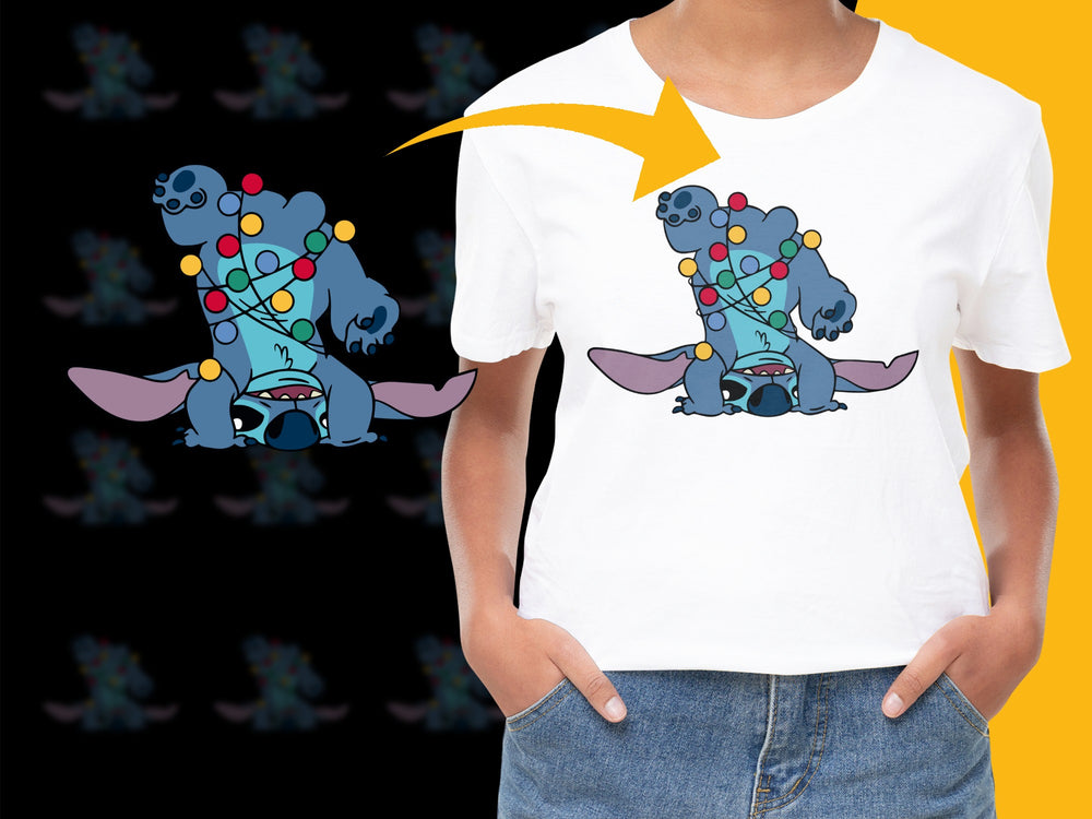 Cute Dinosaur Christmas Lights T-Shirt, Festive Holiday Tee for Kids and Adults, Unique Gift Idea