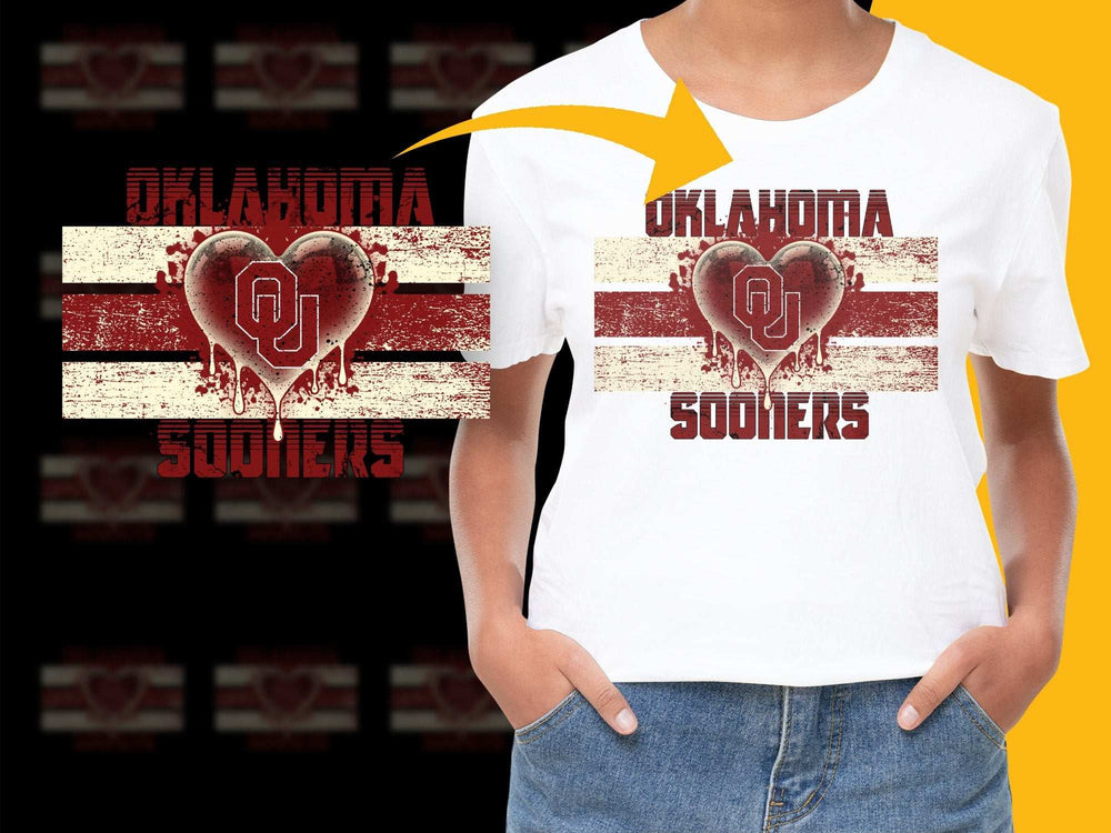 Oklahoma Sooners T-Shirt, Vintage Distressed Logo, College Sports Fan Apparel, Unisex White Tee