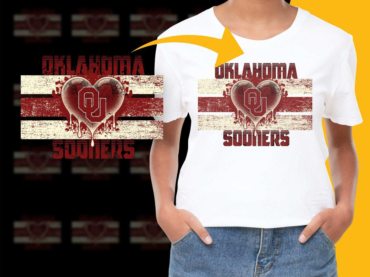 Oklahoma Sooners T-Shirt, Vintage Distressed Logo, College Sports Fan Apparel, Unisex White Tee