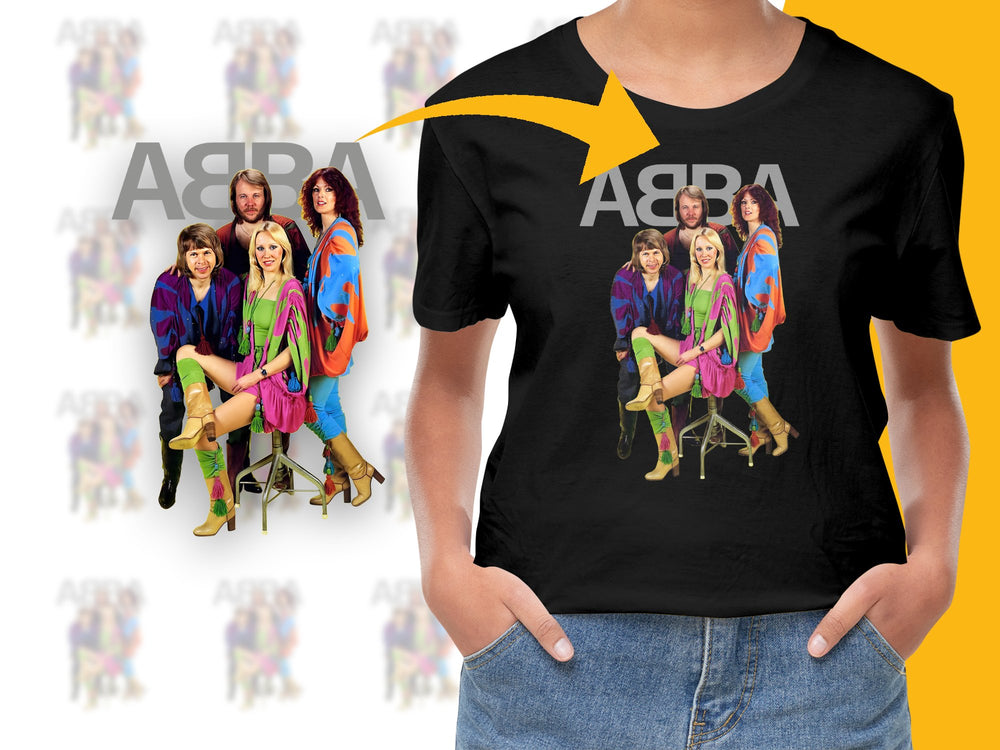 Vintage ABBA Band Graphic T-Shirt, Retro 1970s Music Tee, Unisex Classic Pop Group Top