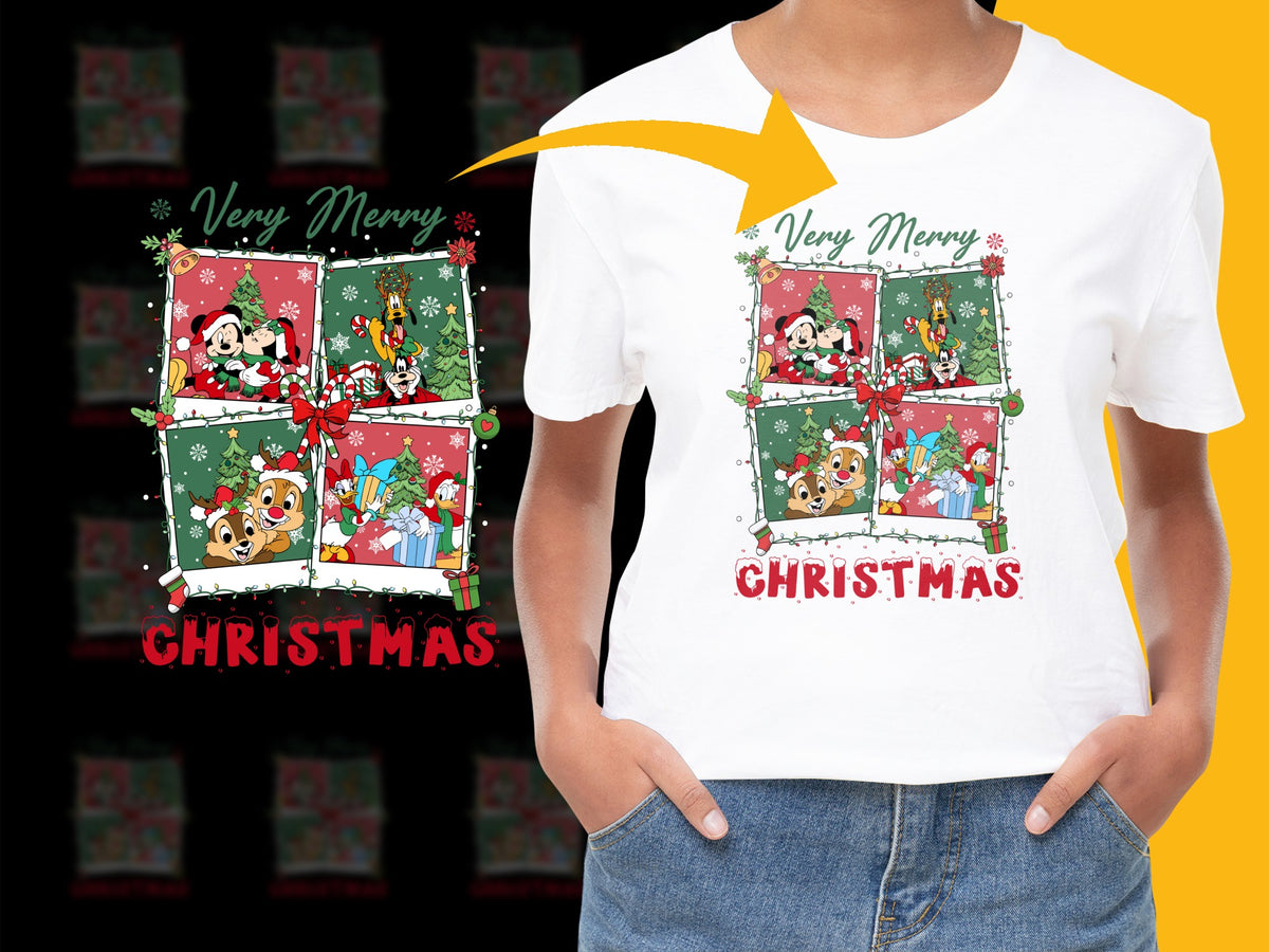 Kids Christmas T-Shirt, Cute Holiday Animal Graphic Tee, Festive Winter Apparel for Children