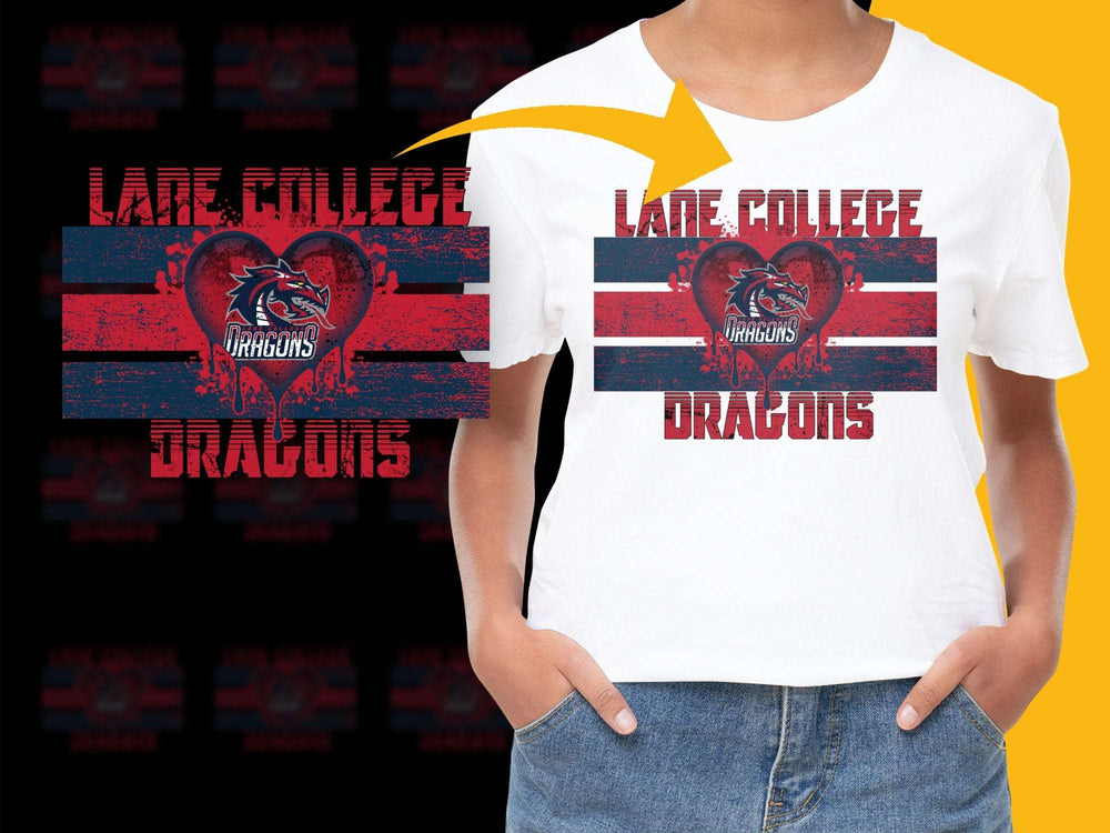 Lane College Dragons Graphic T-Shirt, Vintage Style College Tee, Unisex Casual Wear
