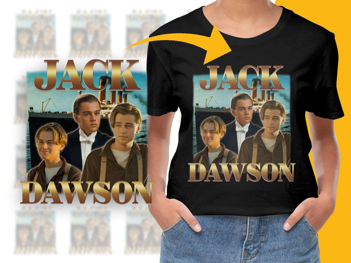 Jack Dawson Titanic Movie Graphic T-Shirt, Vintage Style Tee, Fan Gift, Unisex Clothing