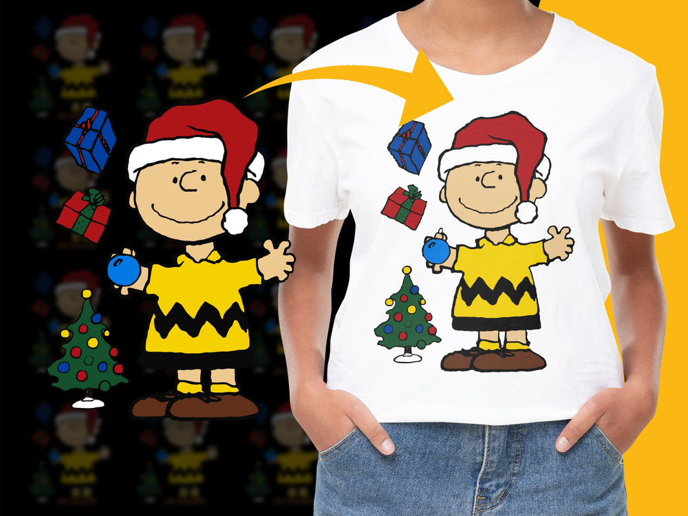 Festive Holiday T-Shirt, Charlie Brown Christmas Tree Graphic Tee, Unisex Kids Adult Sizes