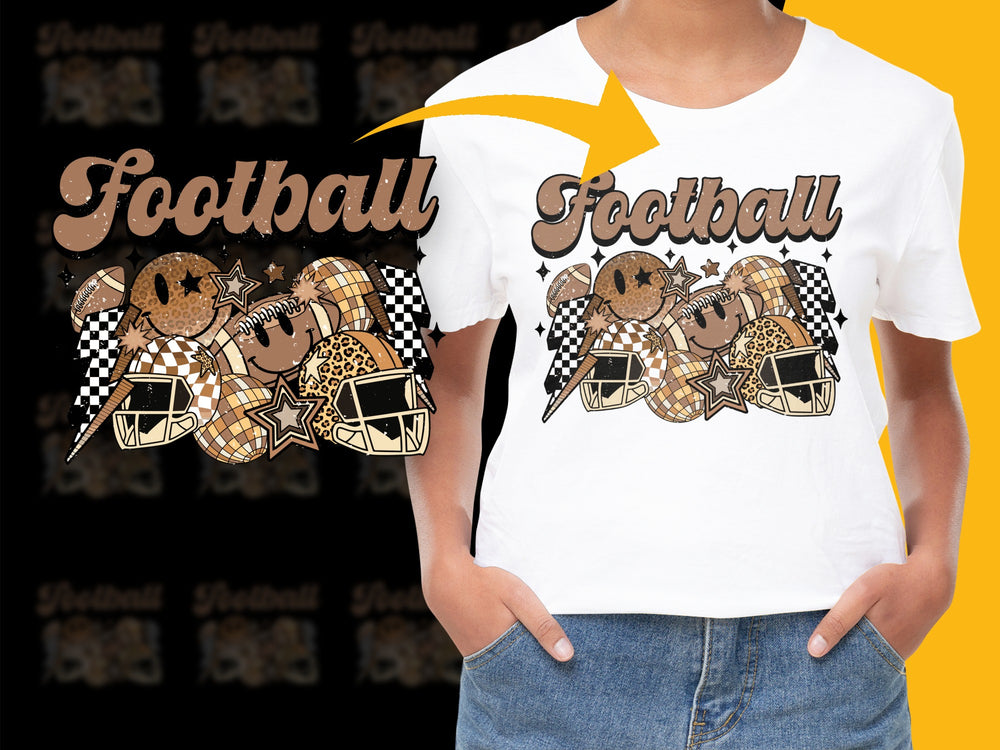 Kids Football T-Shirt, Sports Graphic Tee, Boys Girls Casual Wear, Youth Athletic Shirt, Trendy School Outfit
