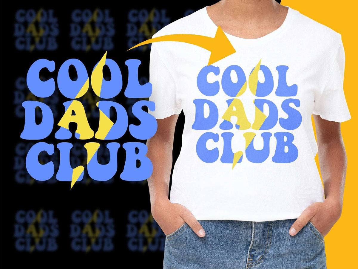 Cool Dads Club T-Shirt, Funny Father's Day Tee, Bold Graphic Novelty Shirt for Men