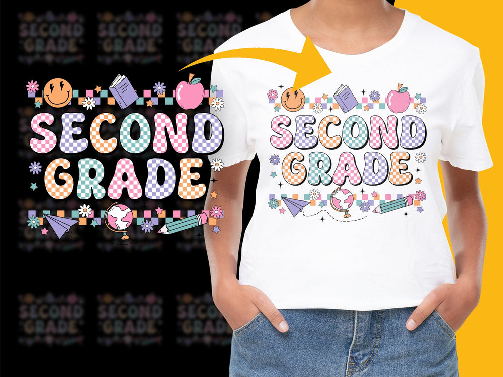 Second Grade Teacher T-Shirt, Cute School Tee, Kids Graphic Shirt, Colorful Design, Elementary Education Top