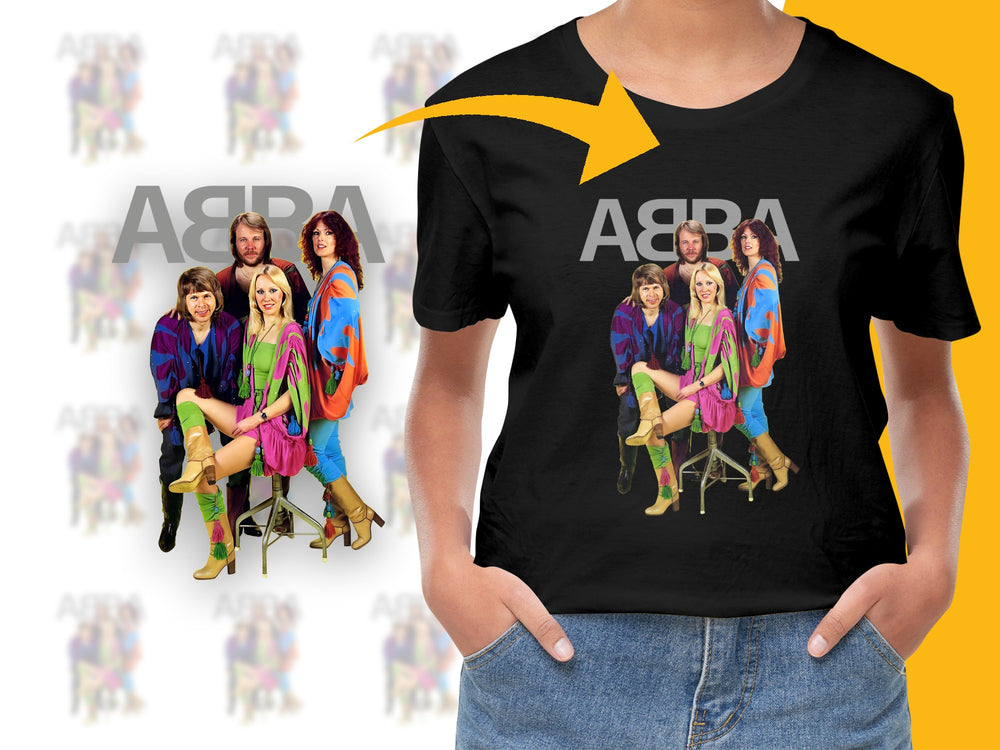 Vintage ABBA Band Graphic T-Shirt, Retro 1970s Pop Music Tee, Unisex Casual Shirt for Fans