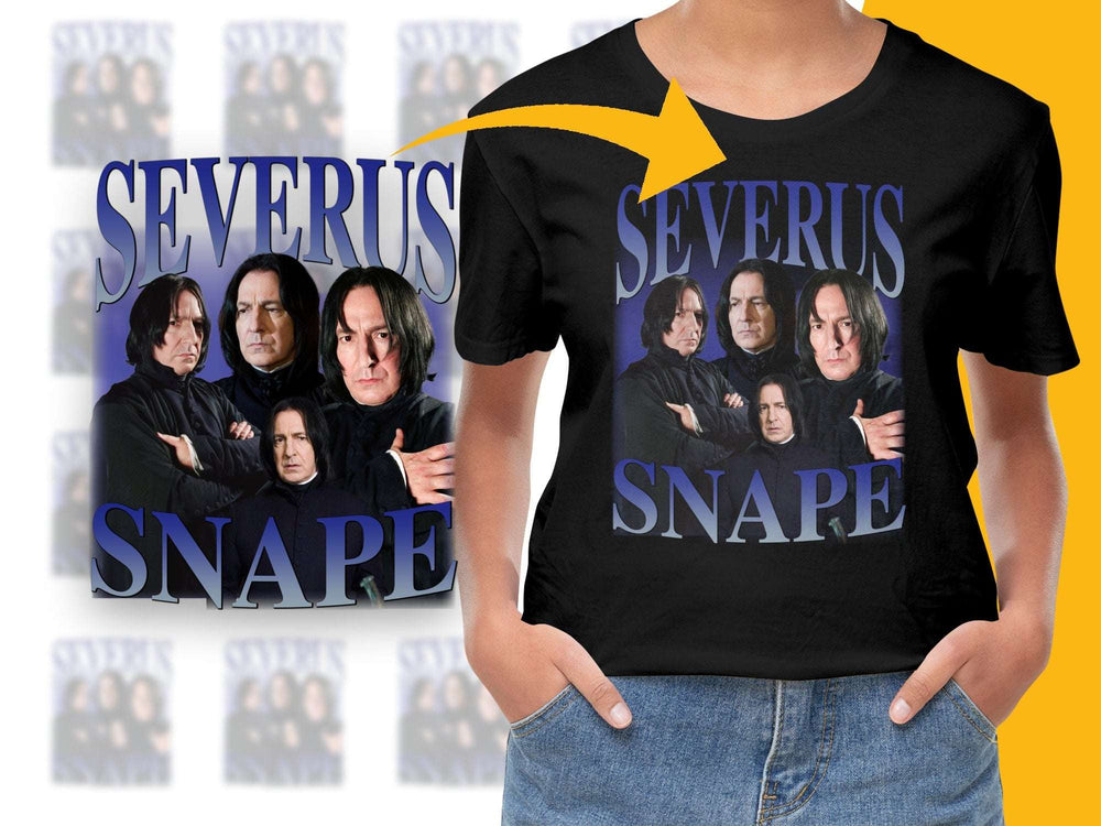 Severus Snape Graphic T-Shirt, Wizard Movie Fan Merch, Unisex Black Tee, Magic School Inspired Apparel