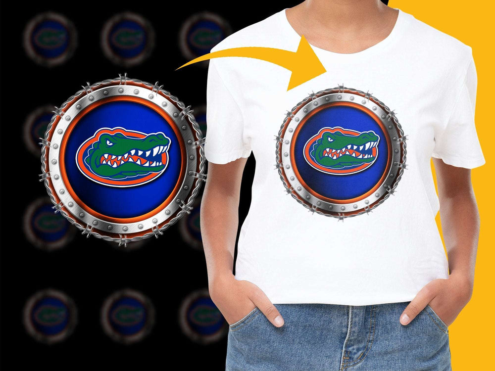 Graphic T-Shirt with Colorful Alligator Design, Unisex Casual Wear, Trendy Animal Print Tee