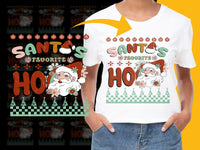 Load image into Gallery viewer, Kids Christmas T-Shirt, Santa's Favorite HO3 Funny Holiday Graphic Tee, Festive Santa Claus Shirt for Boys and Girls
