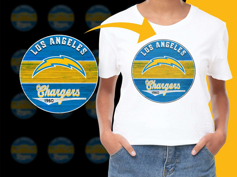 Los Angeles Chargers Vintage Logo T-Shirt, NFL Fan Gear, Retro Sports Apparel, 1960 Classic Design, Unisex Fashion