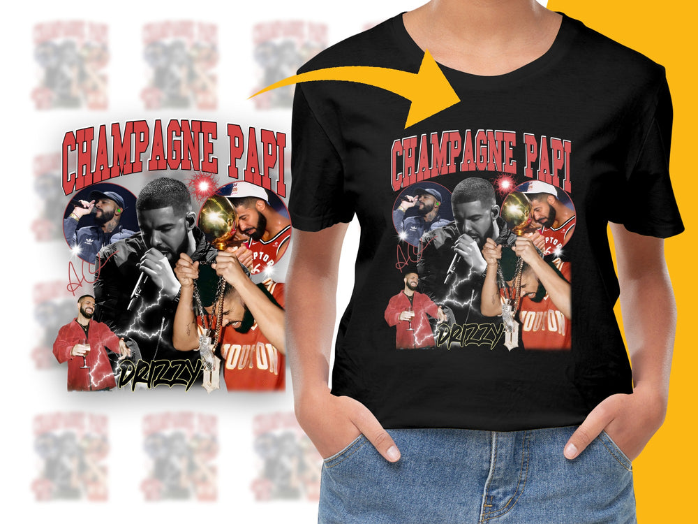 Champagne Papi Graphic T-Shirt, Hip Hop Artist Inspired, Fan Merchandise, Music Lovers Tee, Trendy Design, Bold Colors