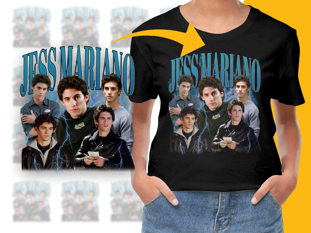 Jess Mariano Graphic T-Shirt, Vintage TV Show Character Tee, Fan Merch, Unisex Clothing