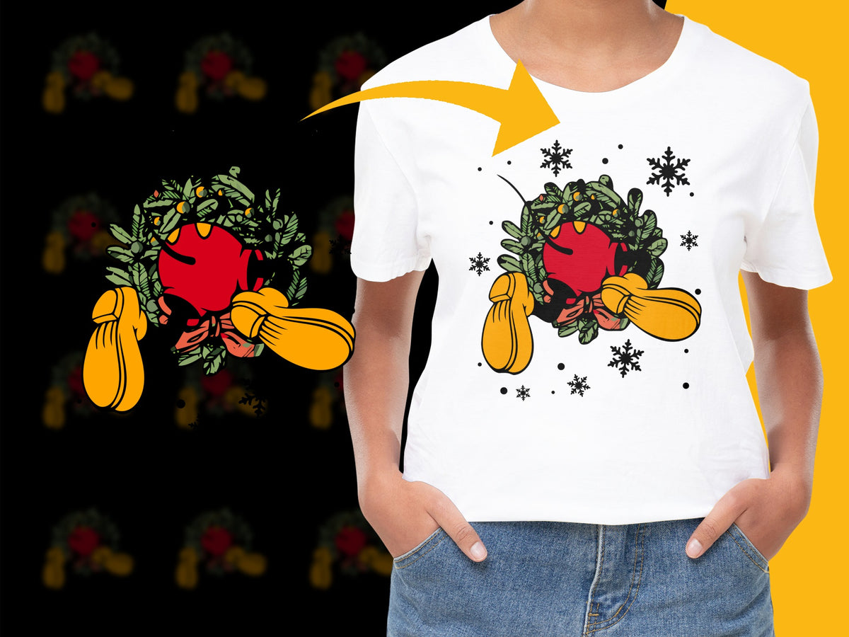 Festive Holiday T-Shirt with Red Cardinal and Golden Bells Design, Christmas Casual Wear for All Ages
