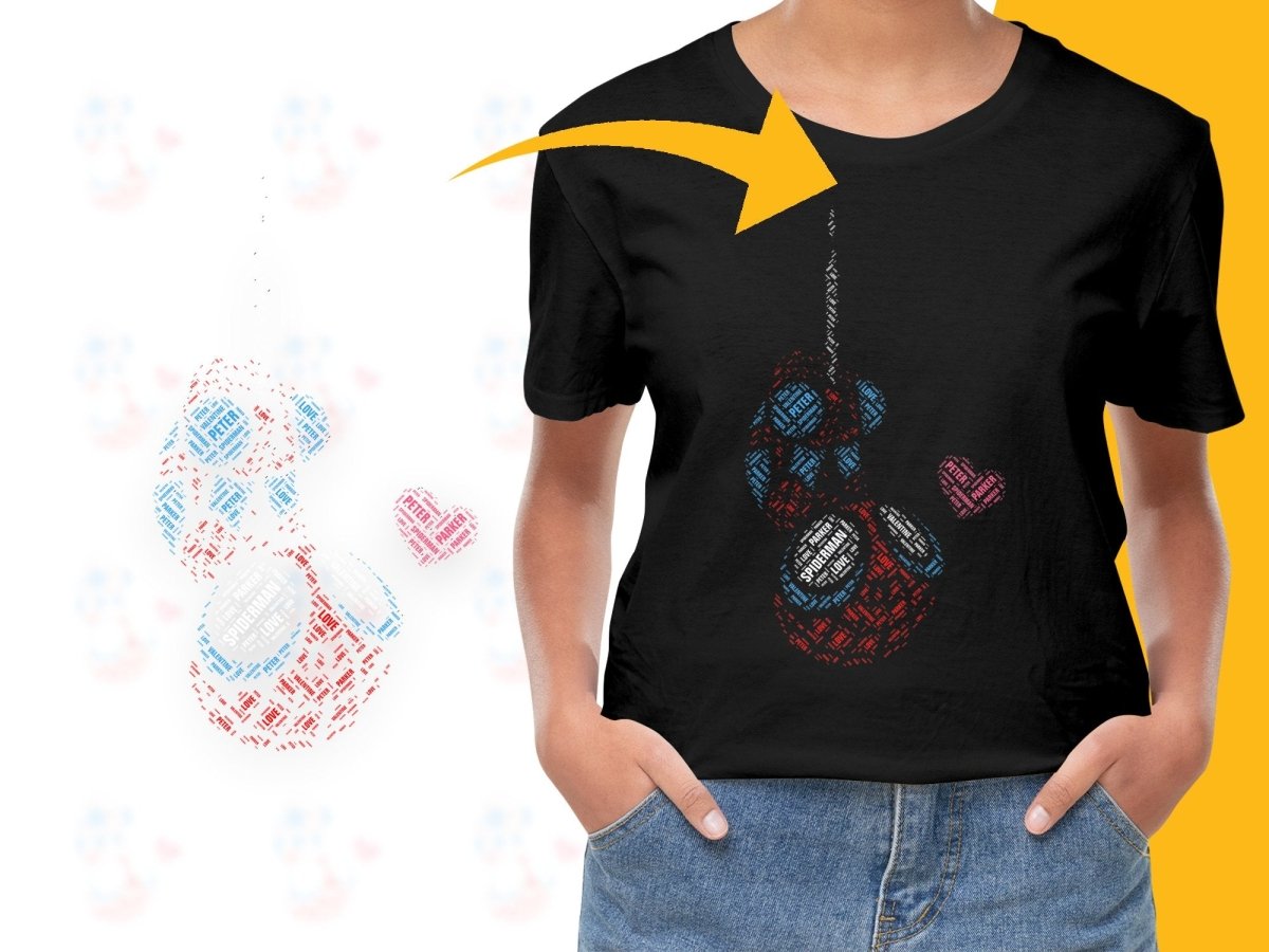 Caligrama Adorable Typography Teddy Bear Art PNG File - Teepew