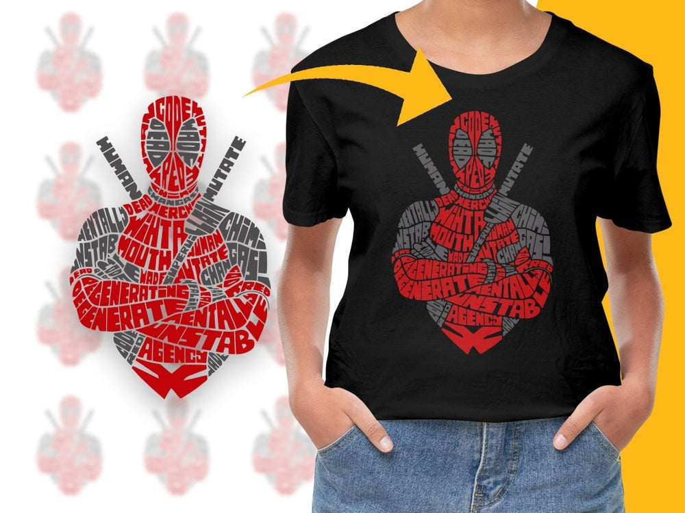 Caligrama Bold Comic Character Word Art Human Mutate PNG File - Teepew