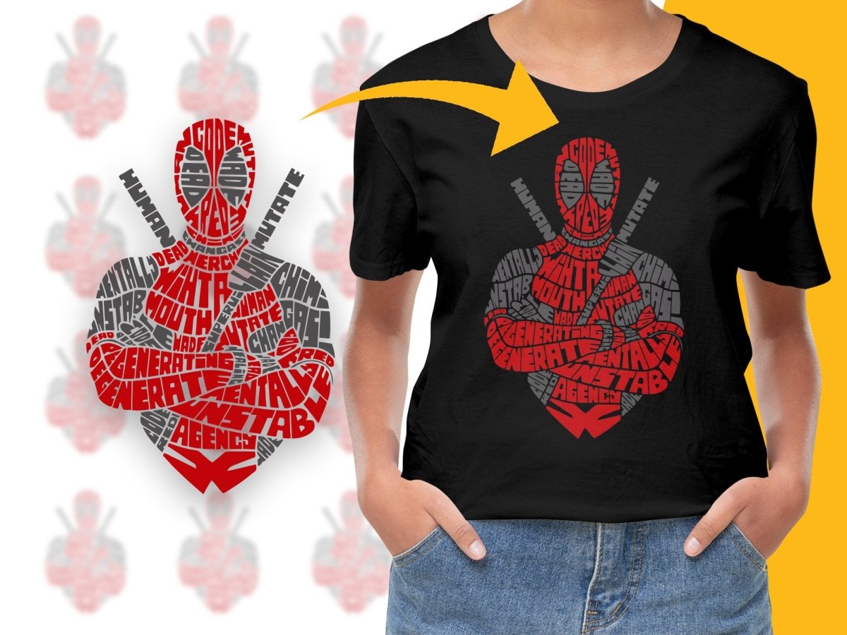 Caligrama Bold Comic Character Word Art Human Mutate PNG File - Teepew